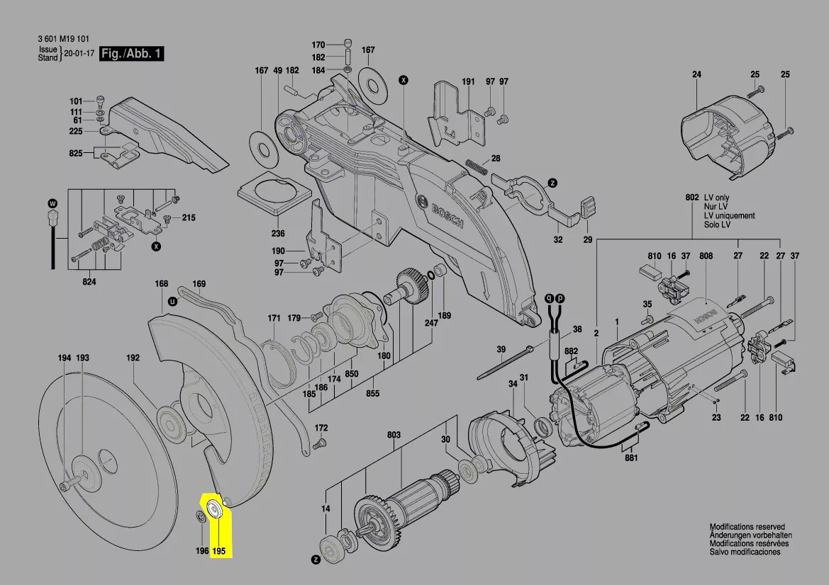 galet capot protection réf. 1 609 B04 020 Bosch